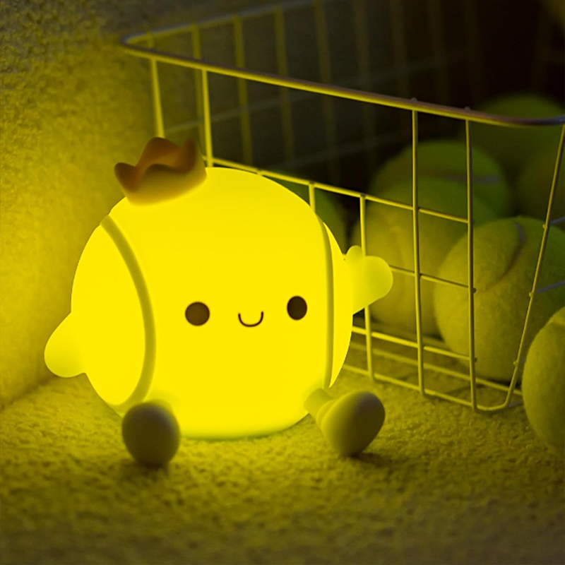 Baby Nursery Night Light - Милый силиконовый ночник в виде теннисной