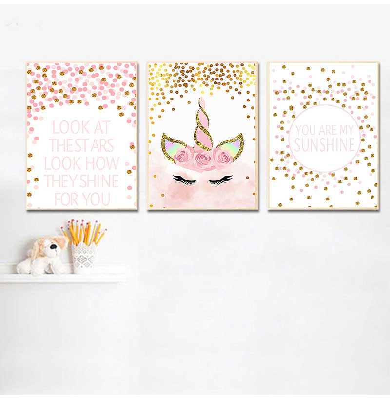 Baby Nursery Pink - Декоративная картина для детской комнаты девочки: