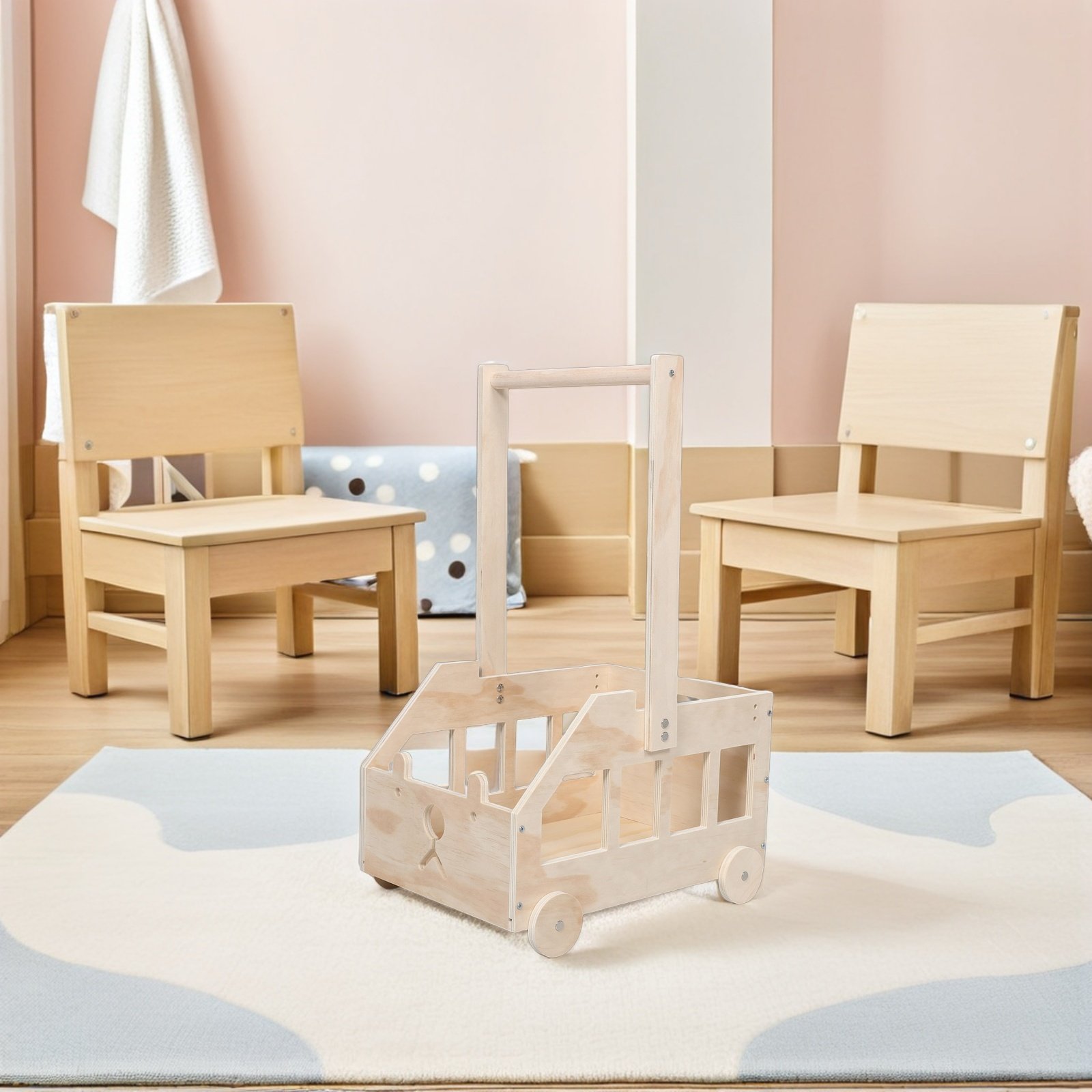 Baby Nursery Basket - Деревянный ящик-органайзер для детской комнаты на