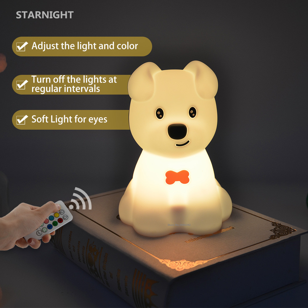 Baby Nursery Night Light - Светодиодный ночник для собак, сенсорный датчик,