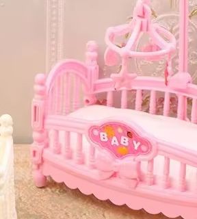 Baby Nursery Bed - 1:12 кукольный домик миниатюрная мини-детская кроватка