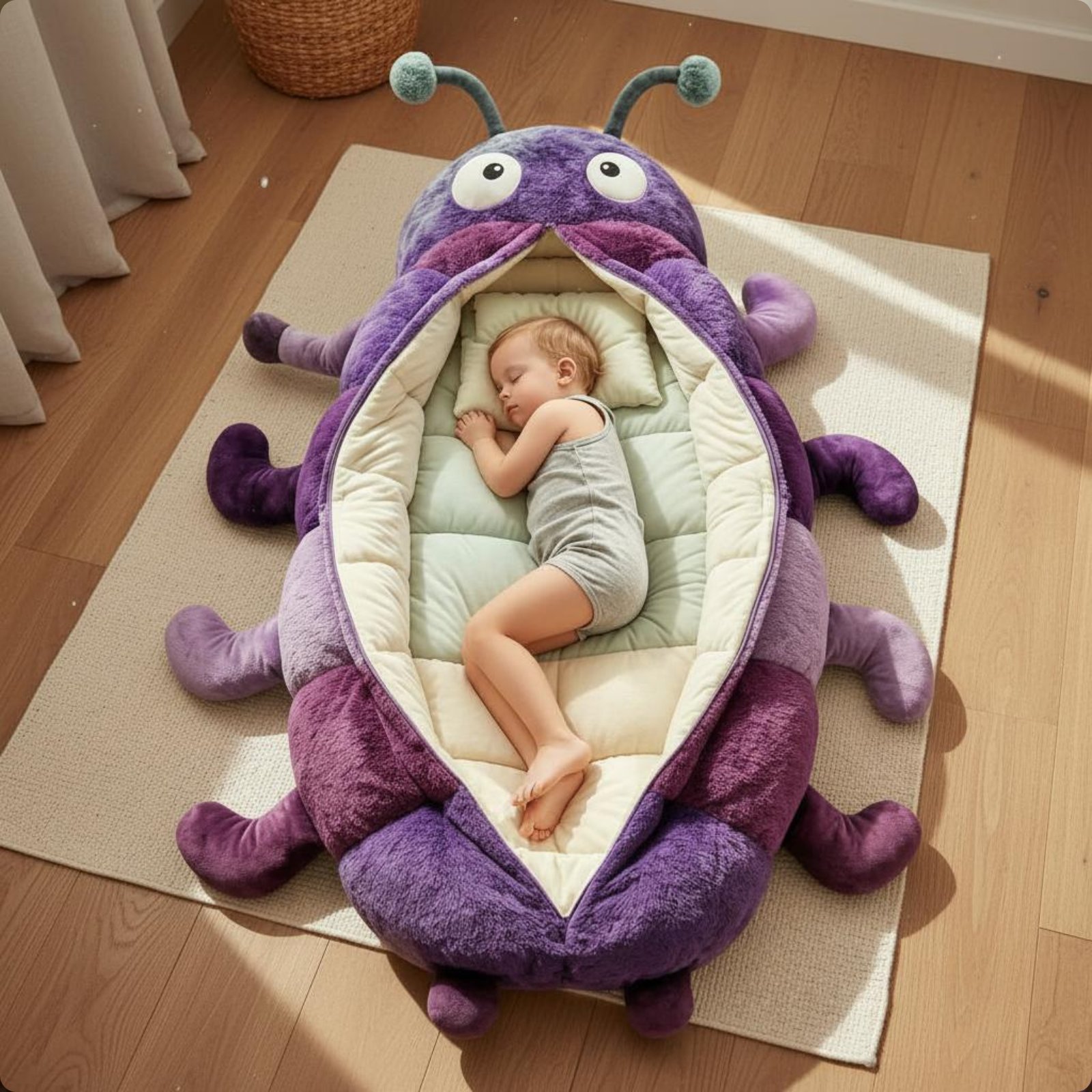 Baby Nursery Bedding - Сегментированный спальный мешок-гусеница для полного комфорта