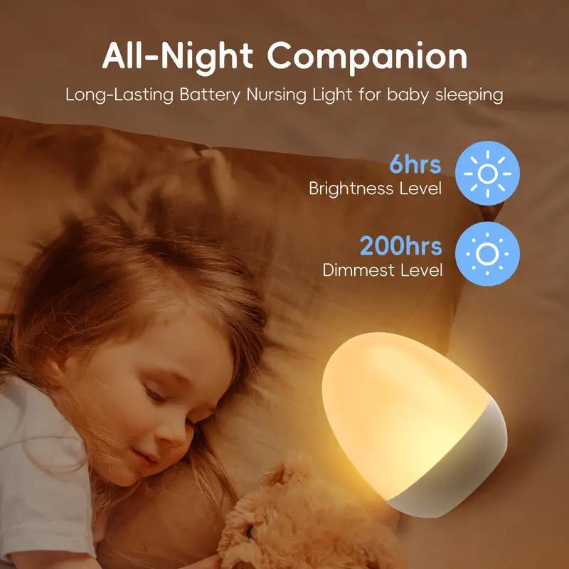 Baby Nursery Night Light - Сенсорный ночник для детской, перезаряжаемый портативный