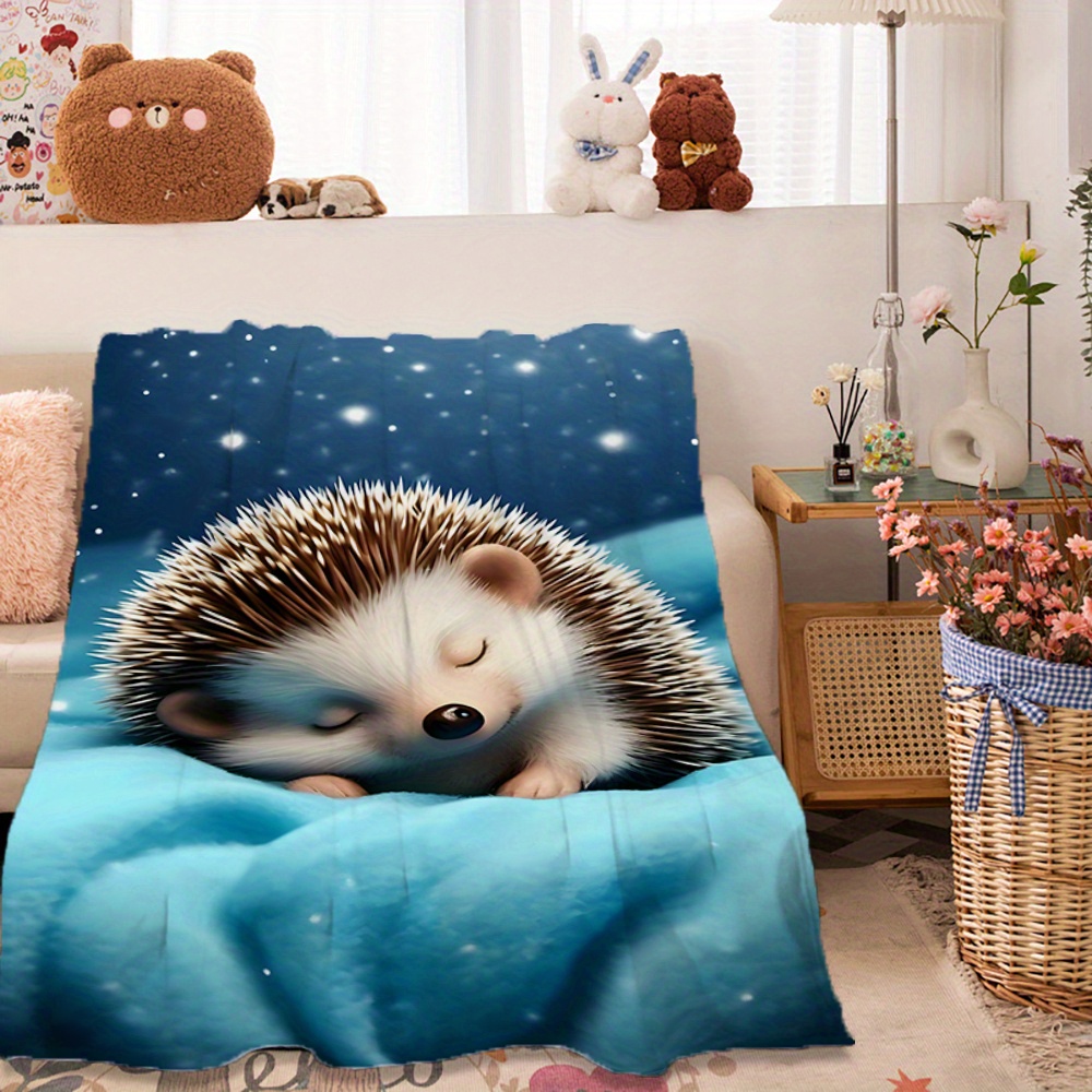 Baby Nursery Bedding - Милое детское одеяло-плед с ежиком, зимнее,