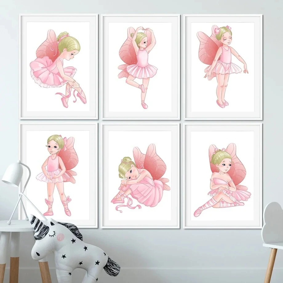 Baby Nursery Pink - Розовая картина на холсте с изображением