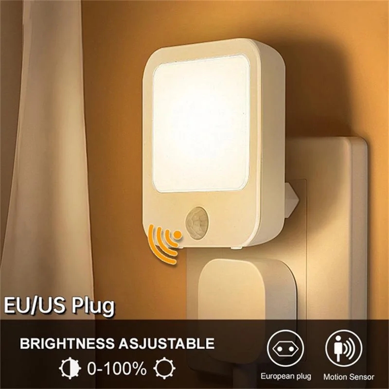 Baby Nursery Night Light - Светодиодный ночник с датчиком движения, вилка