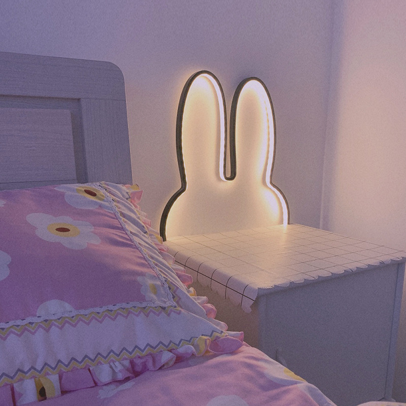Baby Nursery Night Light - Милые светодиодные настенные светильники с кроликом,