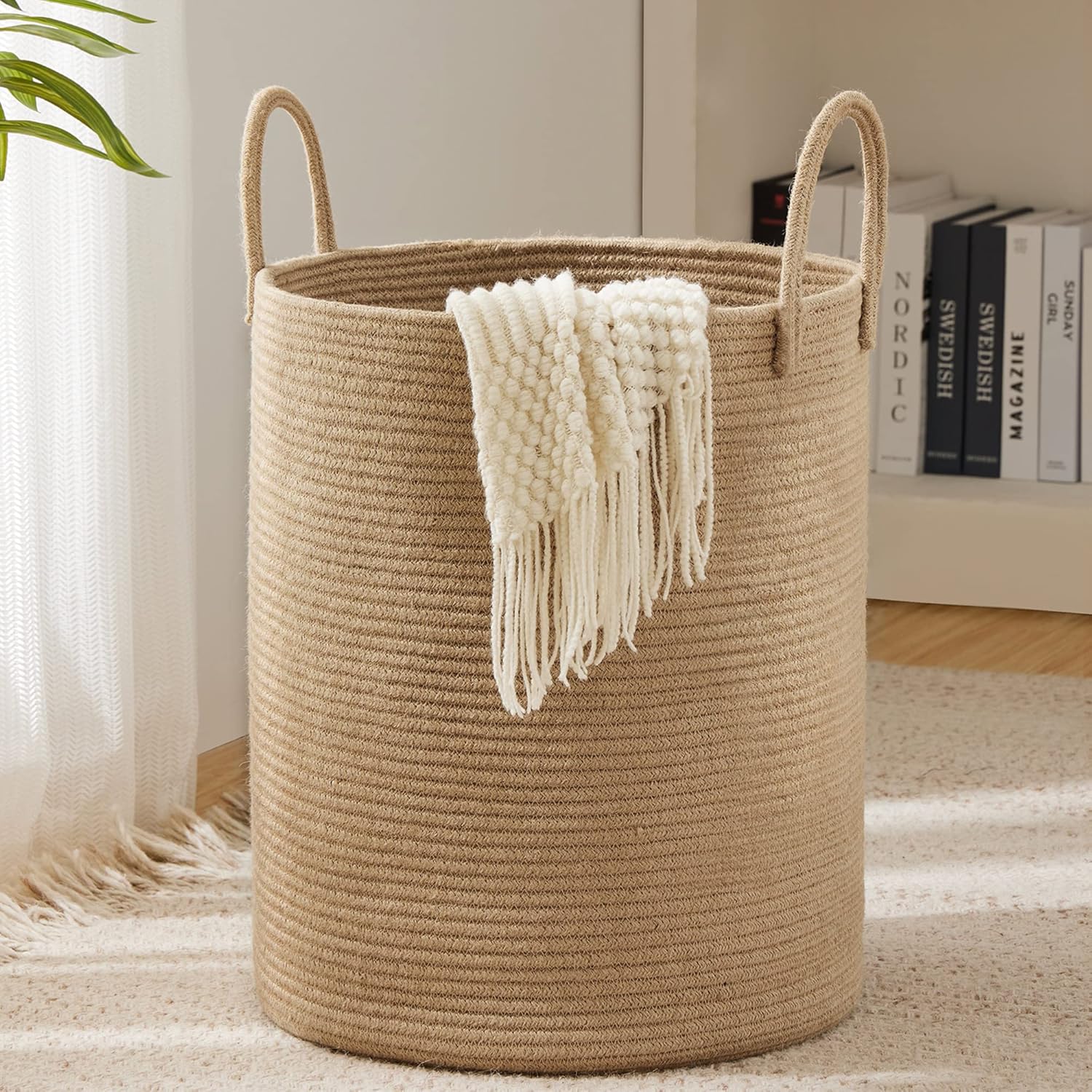 Baby Nursery Basket - Большая корзина для хранения, высокая плетеная