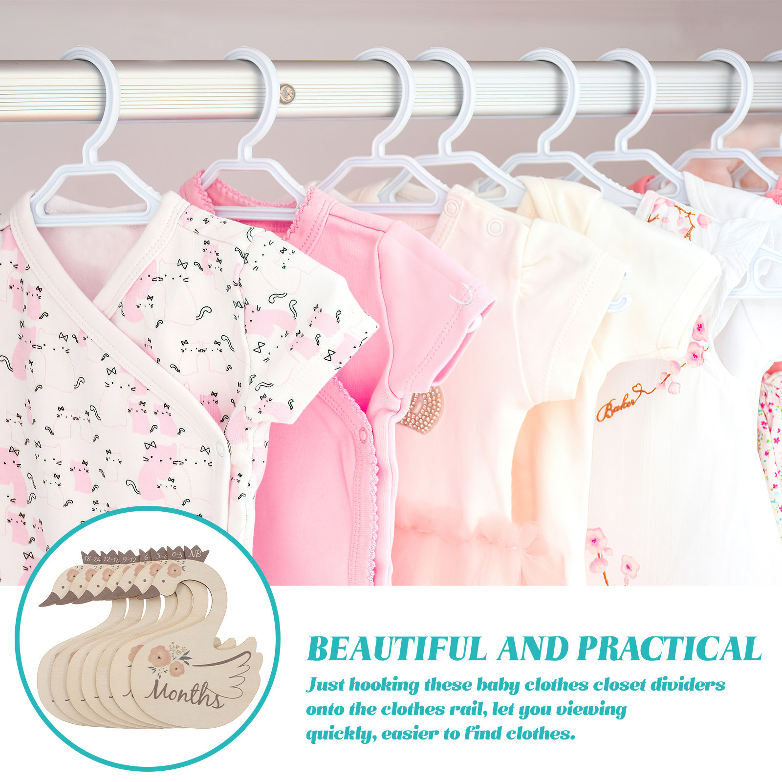 Набор из 7 деревянных разделит – обзор и цена Baby Nursery Wardrobe