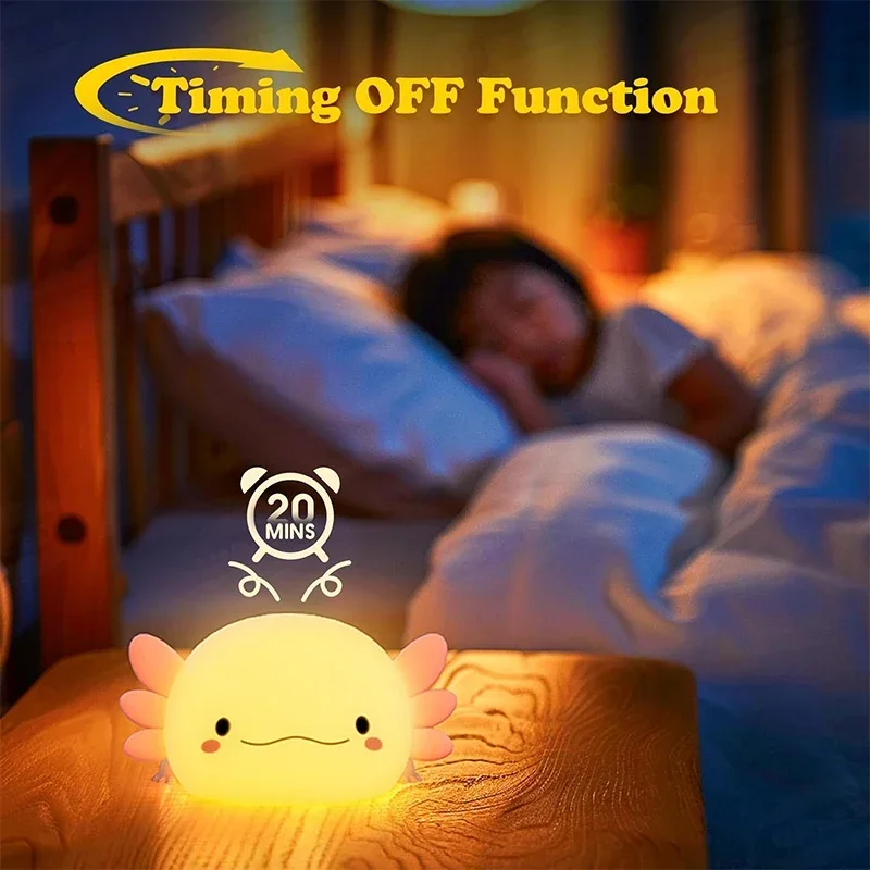 Милый ночник-аксолотль из сили – обзор и цена Baby Nursery Night Light