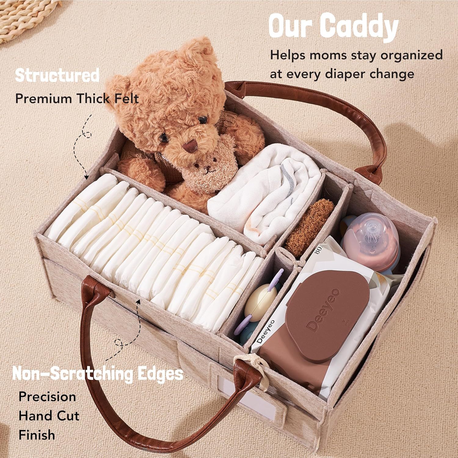 Детская войлочная корзина-орга – обзор и цена Baby Nursery Organizer