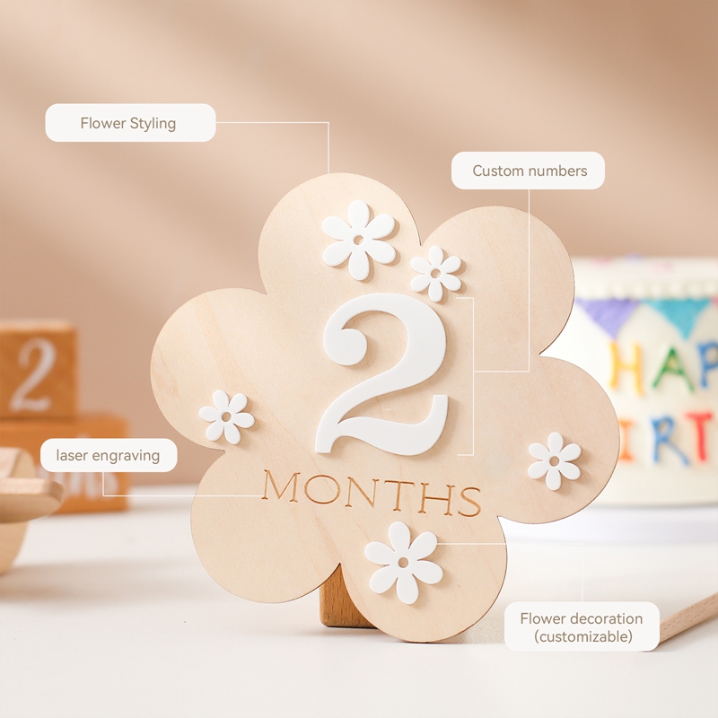 Деревянные детские цветочные ф – обзор и цена Milestone Card Set