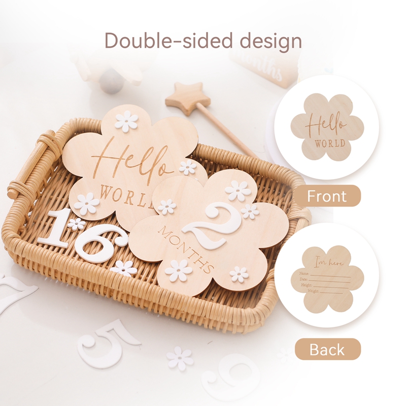 Деревянные детские цветочные ф – обзор и цена Milestone Card Set