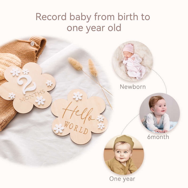Деревянные детские цветочные ф – обзор и цена Milestone Card Set