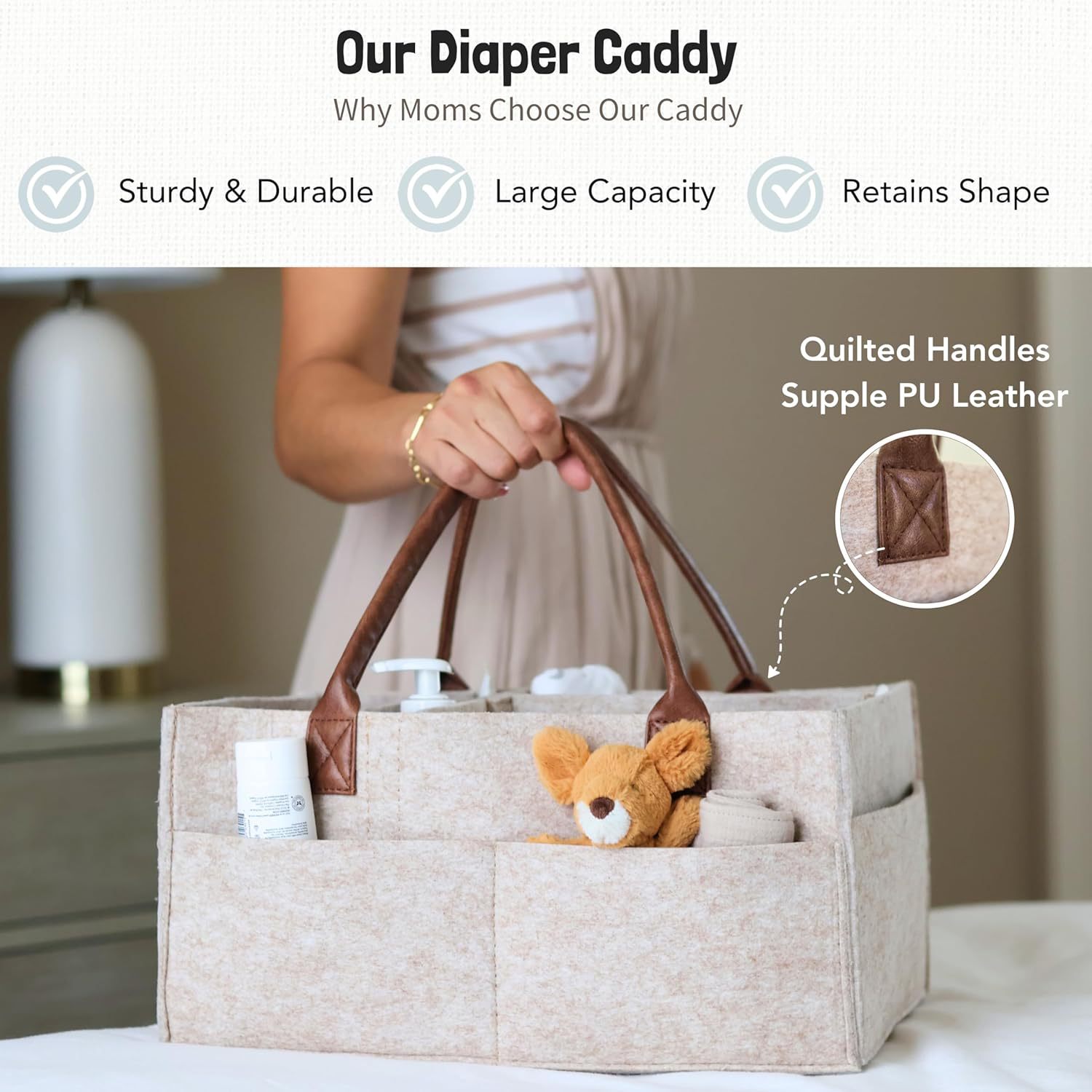 Детская войлочная корзина-орга – обзор и цена Baby Nursery Organizer