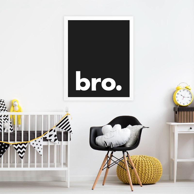 Брат. Печать минималистская ти – обзор и цена Baby Nursery Quotes